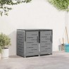 Stockage de bac à déchets for 2 Bins 240L Acier inoxydable Gris 644614644614