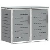 Stockage de bac à déchets for 2 Bins 240L Acier inoxydable Gris 644614644614