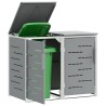 Stockage de bac à déchets for 2 Bins 240L Acier inoxydable Gris 644614644614