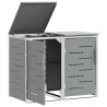 Stockage de bac à déchets for 2 Bins 240L Acier inoxydable Gris 644614644614