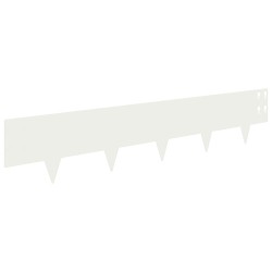 Bordure de Pelouse 20 pcs 100 x 20 cm Acier Blanc 644616644616