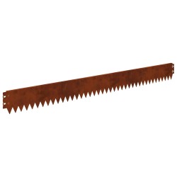 Bordure de Pelouse 50 pcs 103 x 10 cm Acier Rouillé 644627644627