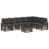 Ensemble de canapé de jardin 8 pcs Gris polyrotin 644637644637