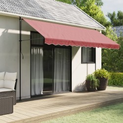Tissu de remplacement de cantonnière d’auvent rayure bordeaux 644644644644