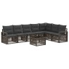 Ensemble de canapé de jardin 8 pcs Gris polyrotin 644647644647