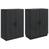 Ensemble de Meubles 2 pcs Noir Bois d'ingénierie 644652644652