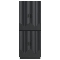 Ensemble de Meubles 2 pcs Noir Bois d'ingénierie 644652644652