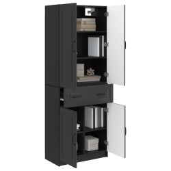 Ensemble de Meubles 2 pcs Noir Bois d'ingénierie 644653644653