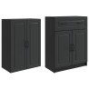 Ensemble de Meubles 2 pcs Noir Bois d'ingénierie 644653644653