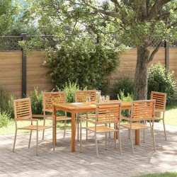Ensemble de salle à manger pour jardin 7 pcs Beige 644656644656