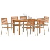 Ensemble de salle à manger pour jardin 7 pcs Beige 644656644656