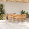Ensemble de salle à manger pour jardin 7 pcs Beige 644656644656