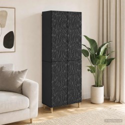 Ensemble de Meubles 2 pcs Noir Bois d'ingénierie 644658644658
