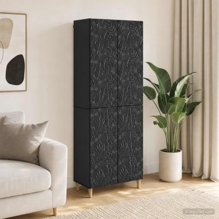 Ensemble de Meubles 2 pcs Noir Bois d'ingénierie 644658644658
