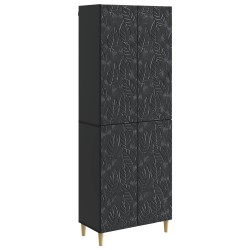Ensemble de Meubles 2 pcs Noir Bois d'ingénierie 644658644658