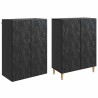 Ensemble de Meubles 2 pcs Noir Bois d'ingénierie 644658644658