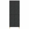 Ensemble de Meubles 2 pcs Noir Bois d'ingénierie 644658644658