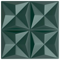 Panneaux muraux 12 pcs Vert Origami 50 x 50 cm Mousse XPS 644659644659