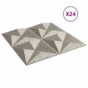Panneaux muraux 24 pcs Béton Origami 50 x 50 cm Mousse XPS 644660644660