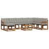 Ensemble de canapés d'extérieur 9 pcs Gris Naturel et Clair 644661644661
