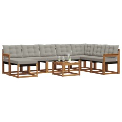 Ensemble de canapés d'extérieur 9 pcs Gris Naturel et Clair 644661644661