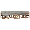 Ensemble de canapés d'extérieur 9 pcs Gris Naturel et Clair 644661644661