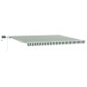 Auvent rétractable Vert et blanc 450 × 350 cm 644664644664
