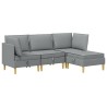 Ensemble de meubles pour le salon 4 pcs Gris clair Tissu 644665644665