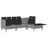 Ensemble de meubles pour le salon 4 pcs Gris clair Tissu 644665644665