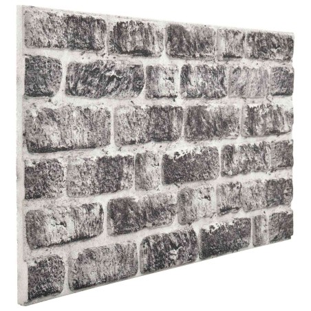 Panneaux muraux 10 pcs Gris foncé et blanc 100 x 50 cm 644667644667