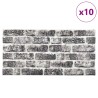Panneaux muraux 10 pcs Gris foncé et blanc 100 x 50 cm 644667644667