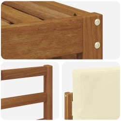 Ensemble de canapé d'angle avec coussin 6 pcs Naturel et Crème 644669644669