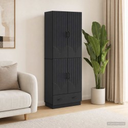 Ensemble de Meubles 2 pcs Noir Bois d'ingénierie 644670644670