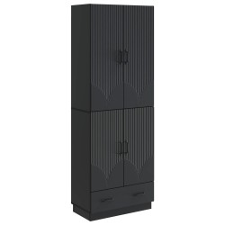 Ensemble de Meubles 2 pcs Noir Bois d'ingénierie 644670644670