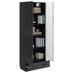 Ensemble de Meubles 2 pcs Noir Bois d'ingénierie 644670644670