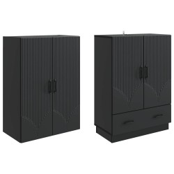 Ensemble de Meubles 2 pcs Noir Bois d'ingénierie 644670644670