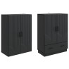 Ensemble de Meubles 2 pcs Noir Bois d'ingénierie 644670644670