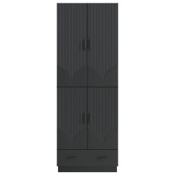 Ensemble de Meubles 2 pcs Noir Bois d'ingénierie 644670644670