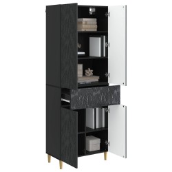 Ensemble de Meubles 2 pcs Noir Bois d'ingénierie 644681644681