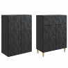Ensemble de Meubles 2 pcs Noir Bois d'ingénierie 644681644681