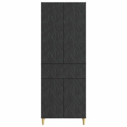 Ensemble de Meubles 2 pcs Noir Bois d'ingénierie 644681644681