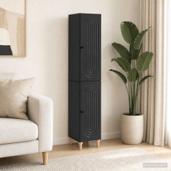 Ensemble de Meubles 2 pcs Noir Bois d'ingénierie 644682644682