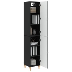 Ensemble de Meubles 2 pcs Noir Bois d'ingénierie 644682644682
