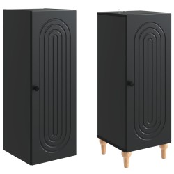 Ensemble de Meubles 2 pcs Noir Bois d'ingénierie 644682644682