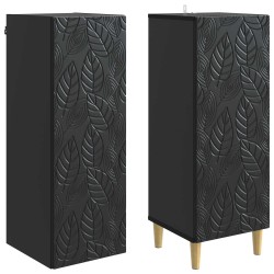 Ensemble de Meubles 2 pcs Noir Bois d'ingénierie 644683644683