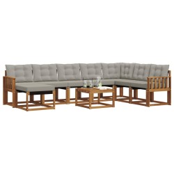 Ensemble de canapés d'extérieur 9 pcs Gris Naturel et Clair 644691644691