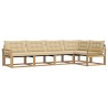 Ensemble de canapés d'extérieur 5 pcs Blanc et Beige 644695644695