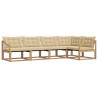 Ensemble de canapés d'extérieur 5 pcs Blanc et Beige 644698644698