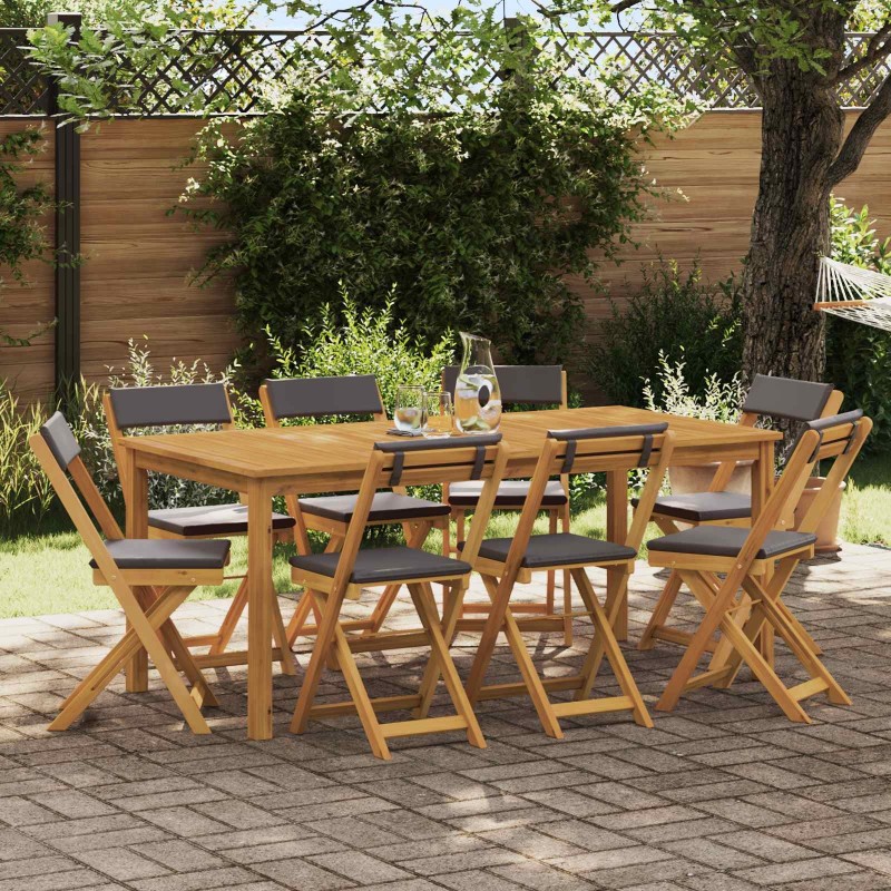 Chaises de bistrot d'extérieur 8 pcs Gris foncé 40 x 53 x 80 cm 644706644706