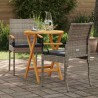 Chaises de jardin avec coussin 2 pcs Gris et Gris foncé 644711644711